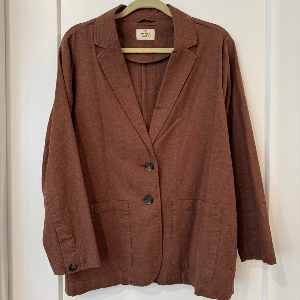 Marine Layer Brown Blazer Size S